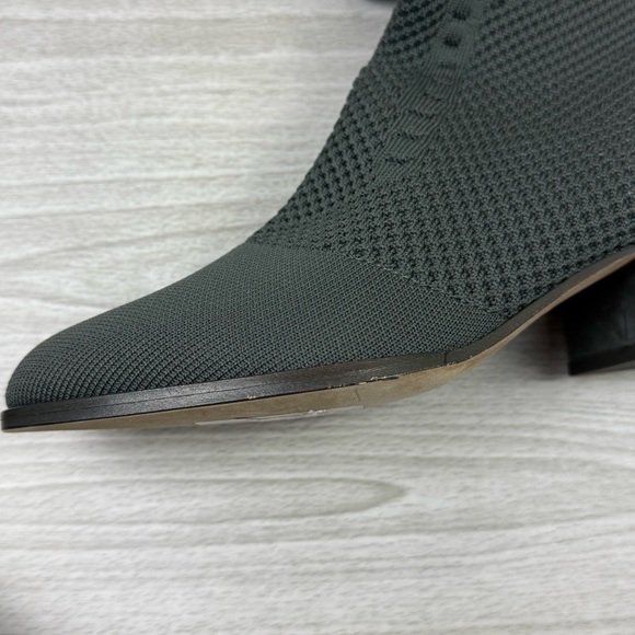 Eileen Fisher Alas Recycled Knit Tall Stretch Boots Pull On Graphite 8.5 NEW - Picture 8 of 15